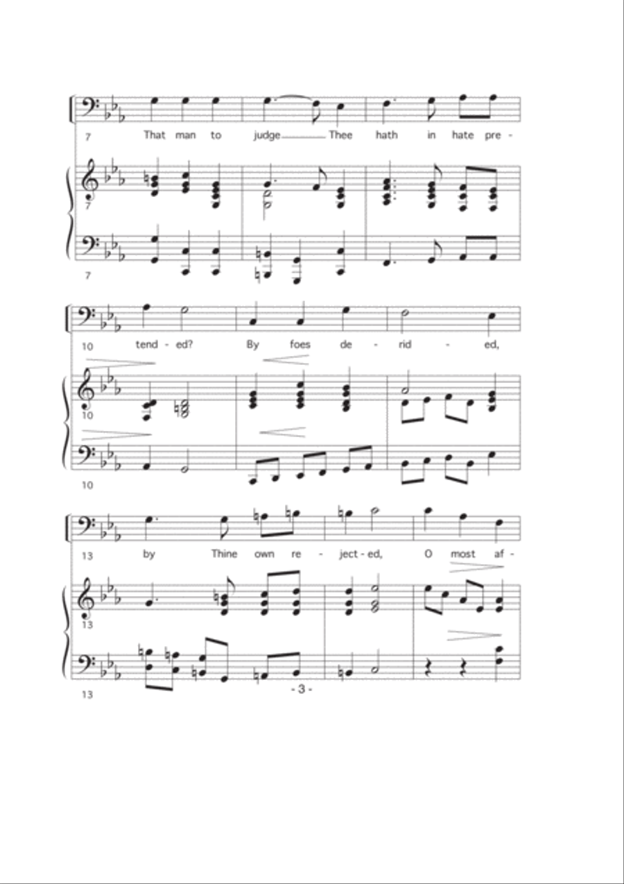 Ah, Holy Jesus Ah, Holy Jesus 4-Part scores gallery preview page 3