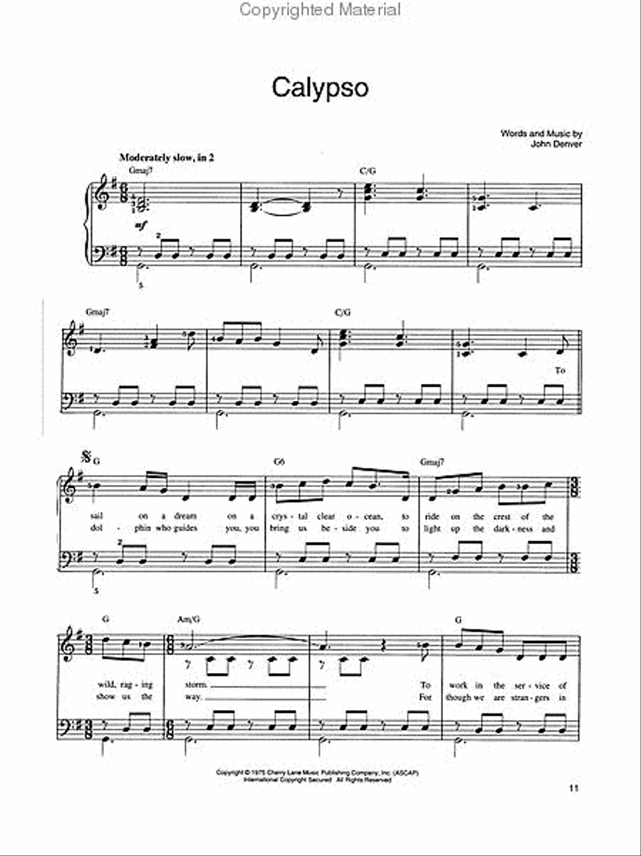 John Denver Anthology Piano, Vocal, Guitar scores gallery preview page 3