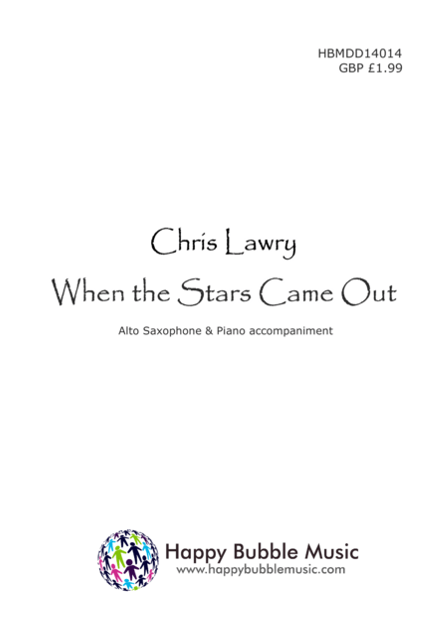 When the Stars Came Out - for Alto Saxophone & Piano (from Scenes from a Parisian Cafe) Alto Saxophone scores gallery preview page 1