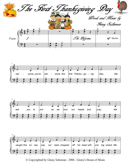 The First Thanksgiving Day - A Fun Children's Song for Thanksgiving image number null
