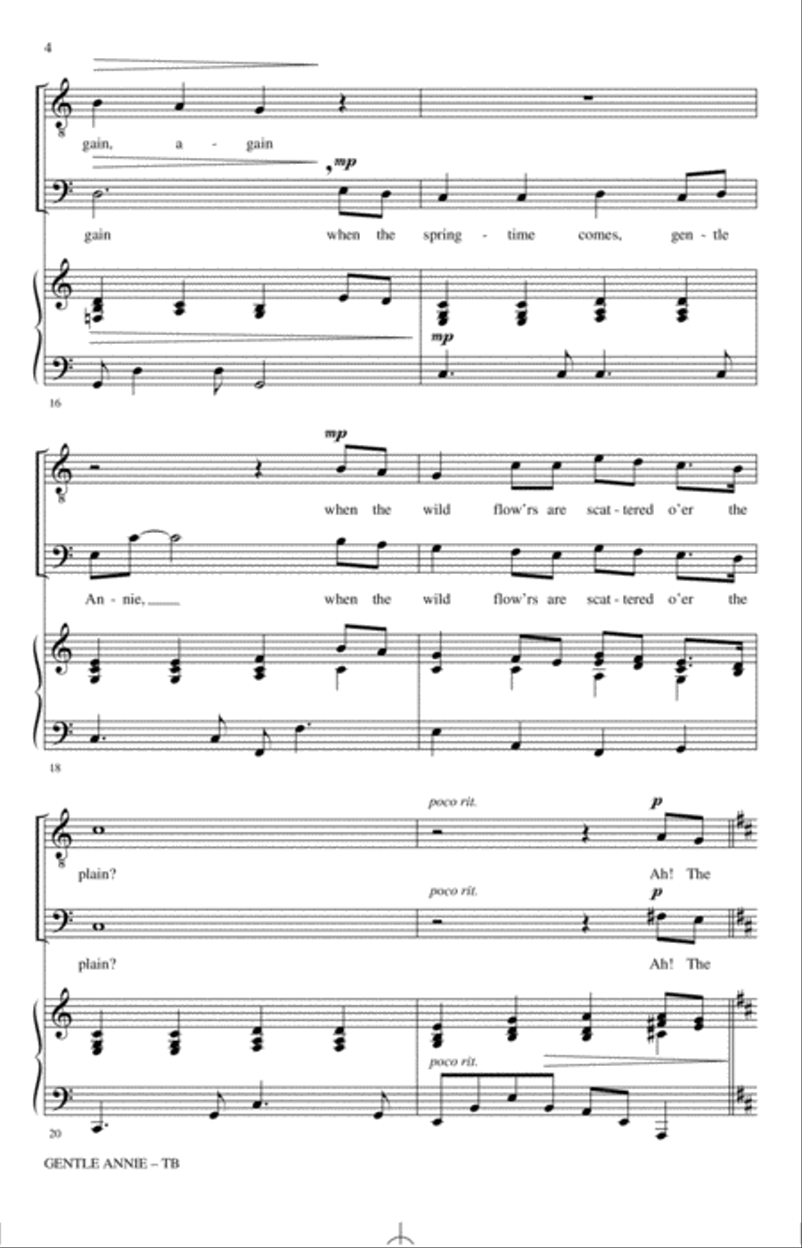 Gentle Annie (arr. Andrew Parr) TB scores gallery preview page 3