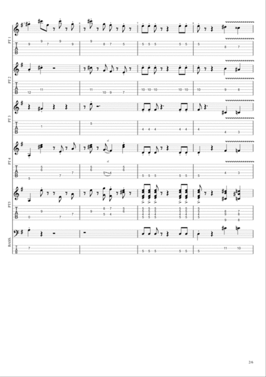 Mii Channel Theme Mii Channel Theme Bass Guitar scores gallery preview page 2