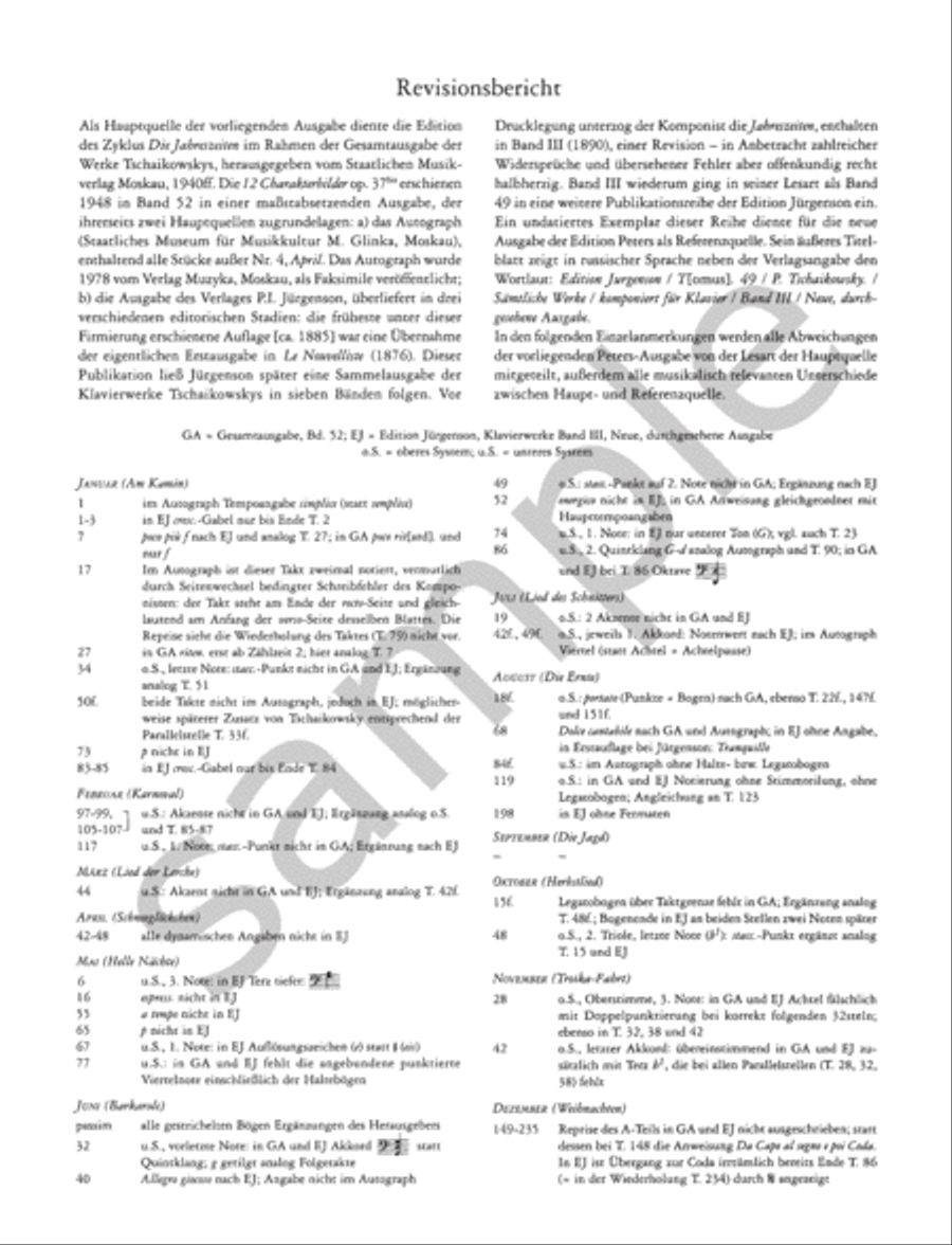 The Seasons op. 37bis (37a) for Piano Piano scores gallery preview page 6