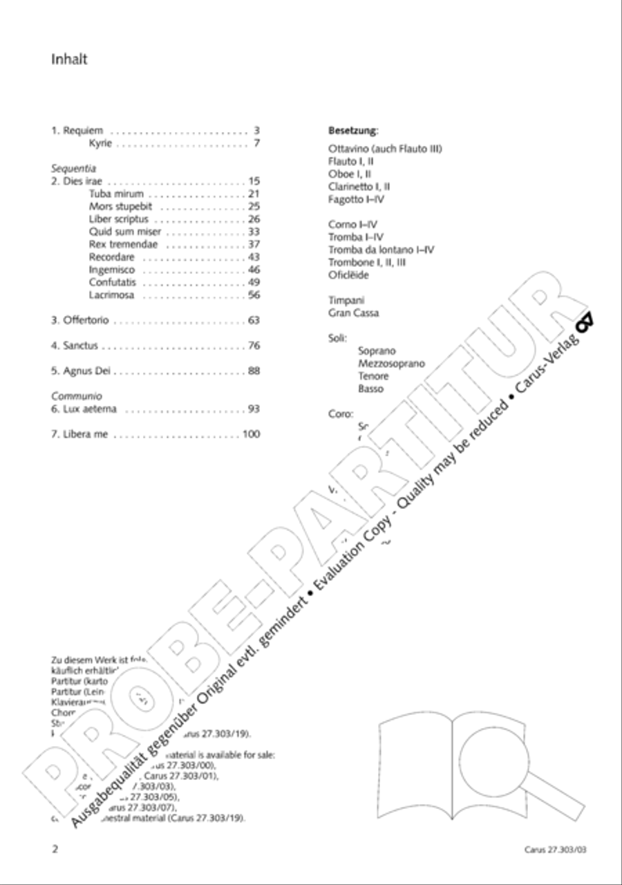 Messa da Requiem 4-Part scores gallery preview page 3