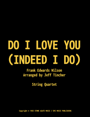 Book cover for Do I Love You (indeed I Do)