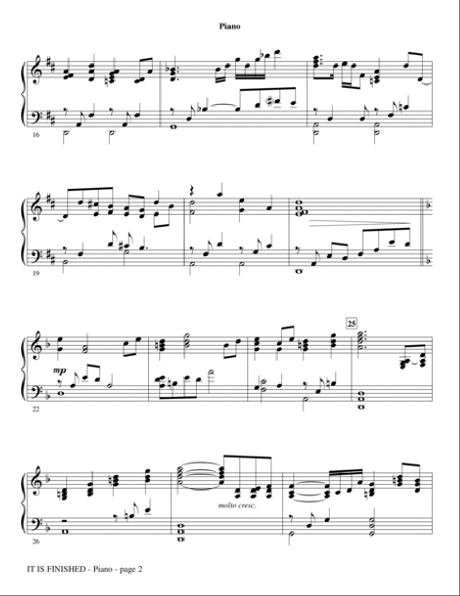 It Is Finished - Piano Choir scores gallery preview page 2