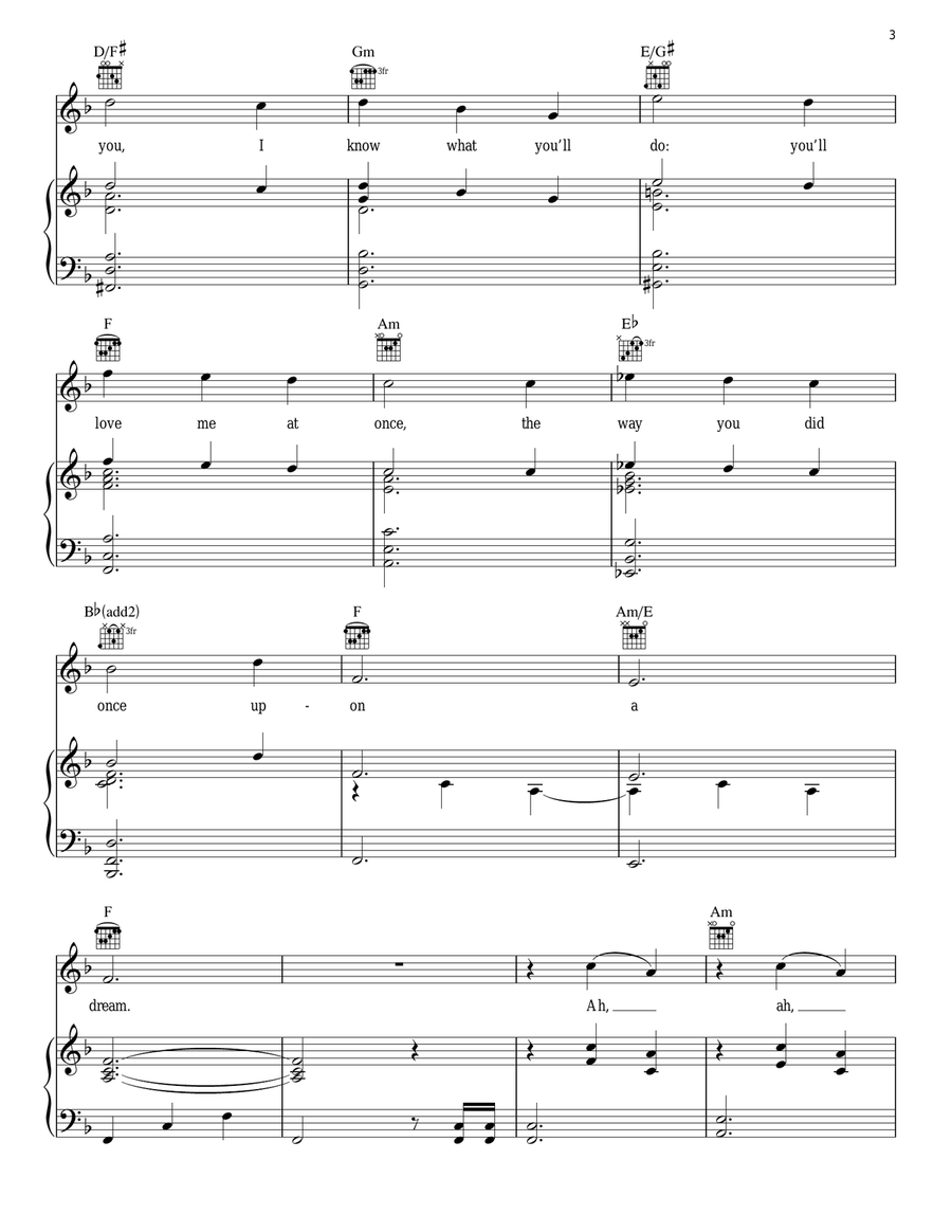 Once Upon A Dream Piano Solo scores gallery preview page 3