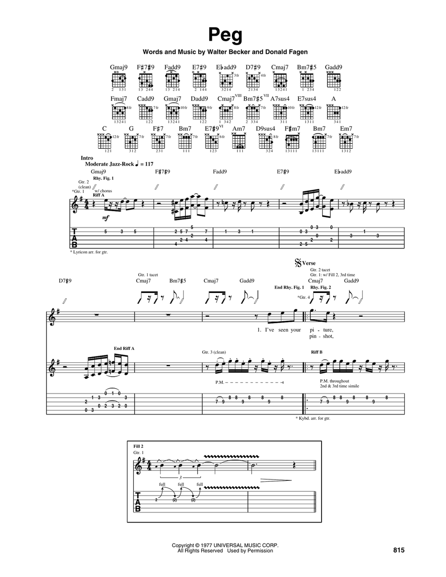 Peg Acoustic Guitar scores gallery preview page 1