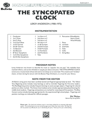 The Syncopated Clock: Score