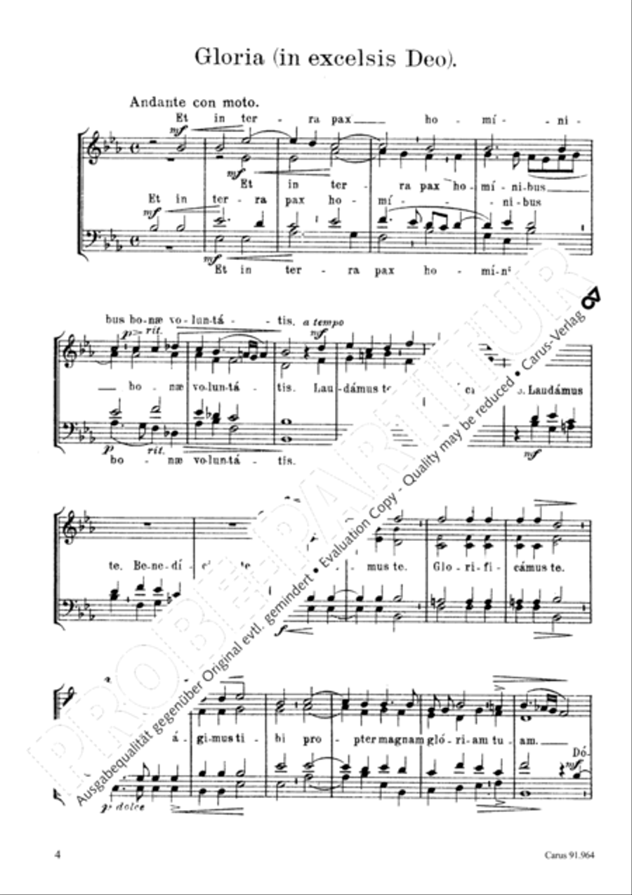 Missa Laudate Dominum de coelis 4-Part scores gallery preview page 5