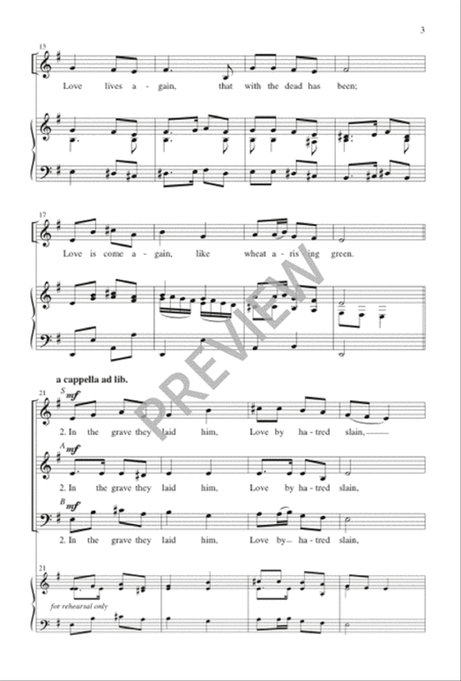 Love Is Come Again Love Is Come Again 3-Part scores gallery preview page 4