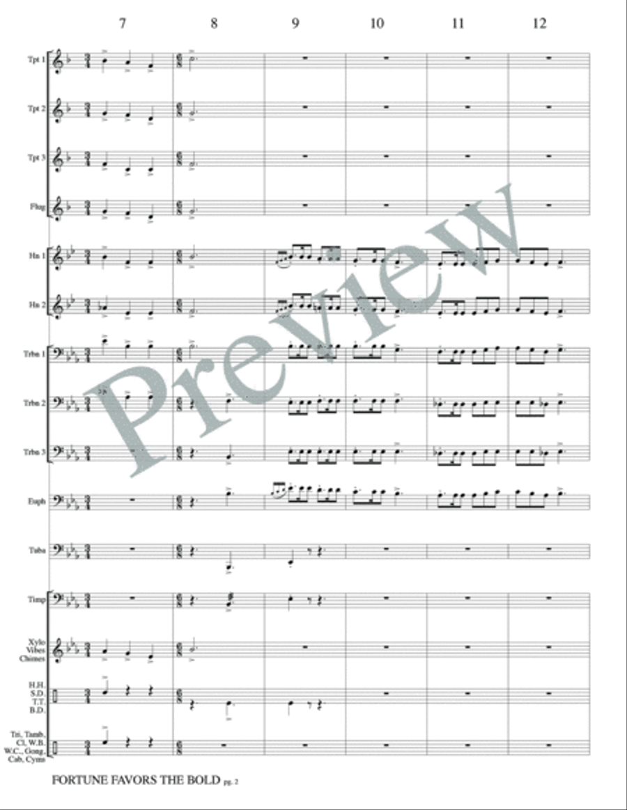 Fortune Favors the Bold - A Gladiator Story Small Ensemble scores gallery preview page 4