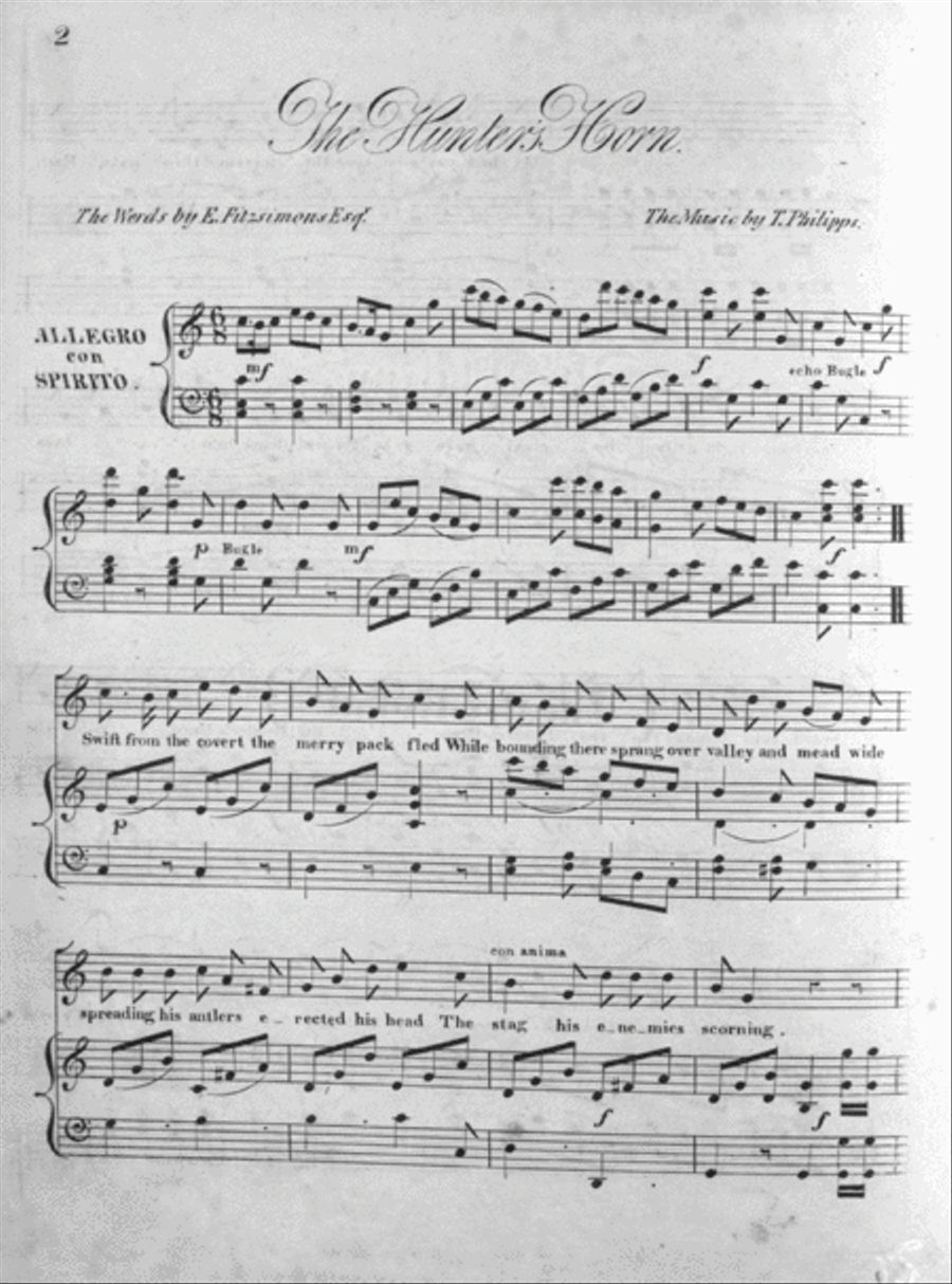 The Hunter's Horn. A New Sporting Cavatina Horn scores gallery preview page 2