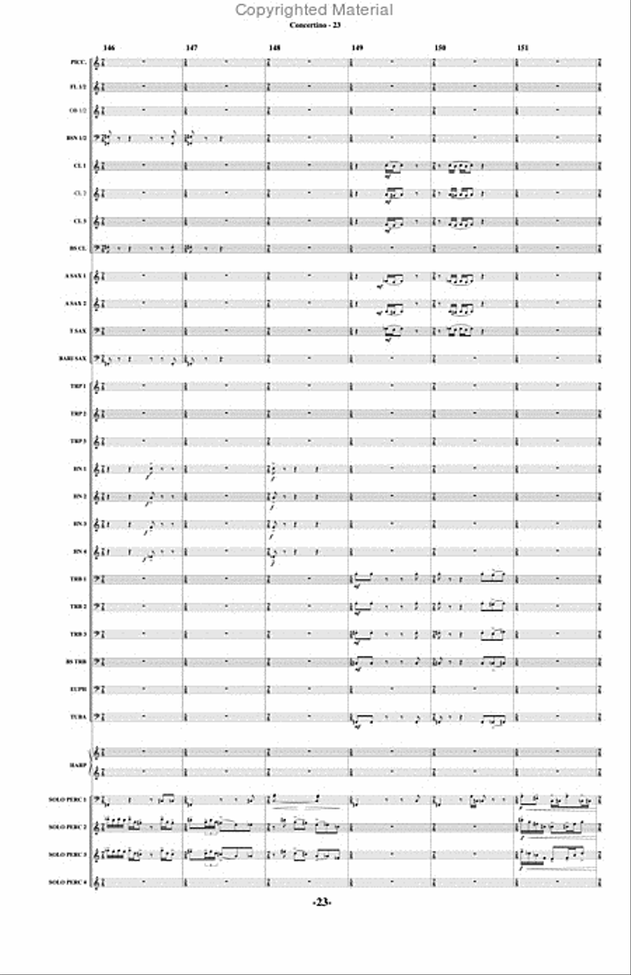 Concertino for 4 Percussion Concertino for 4 Percussion Concert Band scores gallery preview page 24