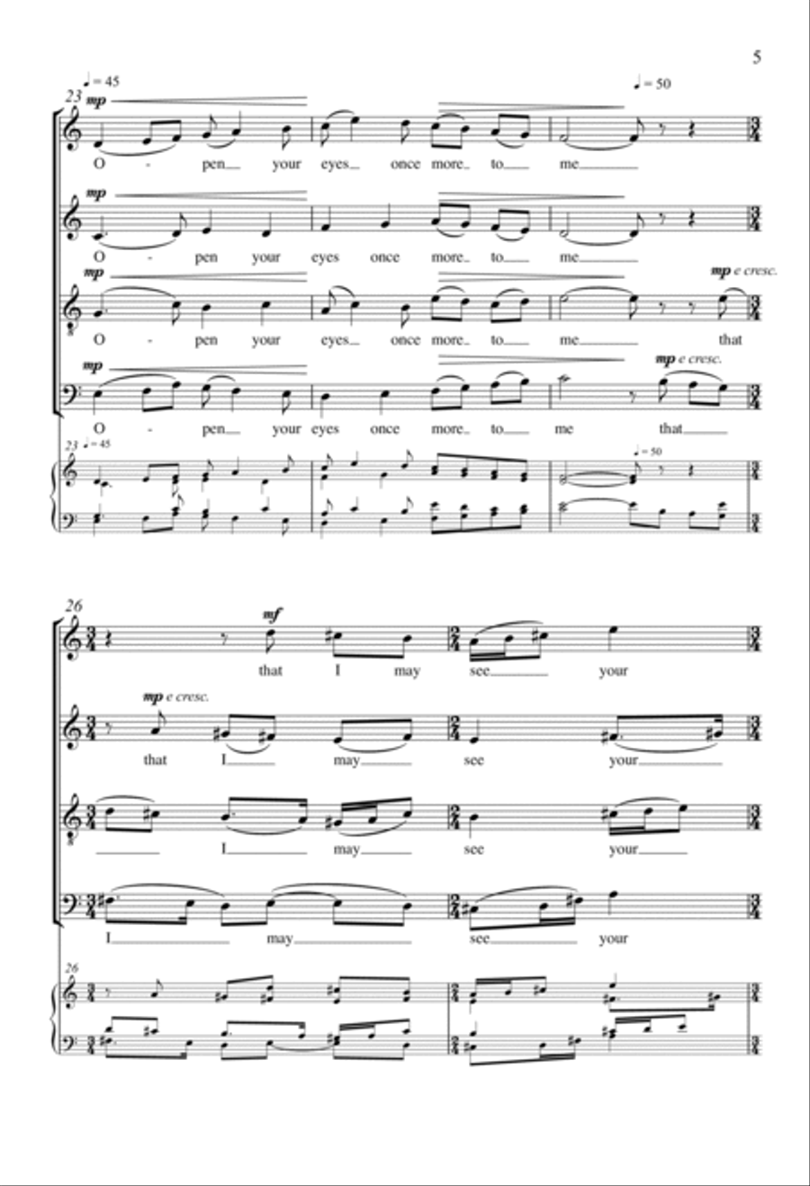 Your Eyes 4-Part scores gallery preview page 4