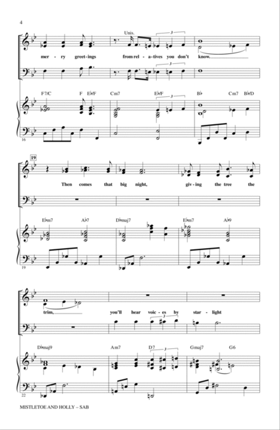 Mistletoe And Holly Mistletoe And Holly 3-Part scores gallery preview page 3