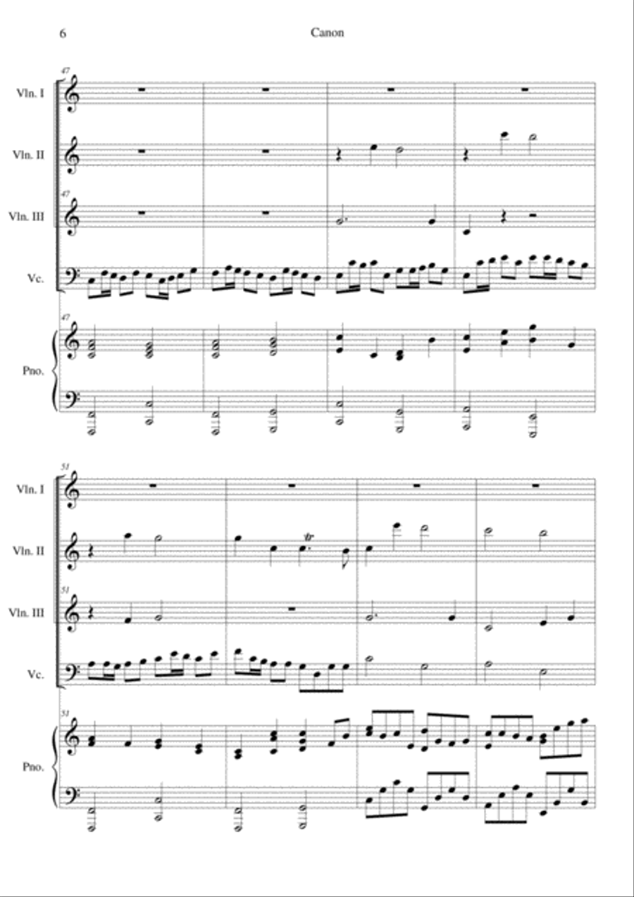 Canon in C Cello scores gallery preview page 6