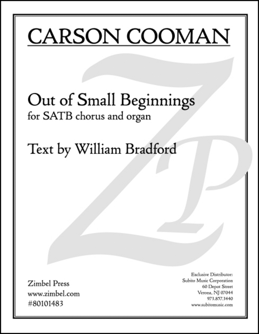 Out of Small Beginnings 4-Part scores gallery preview page 1