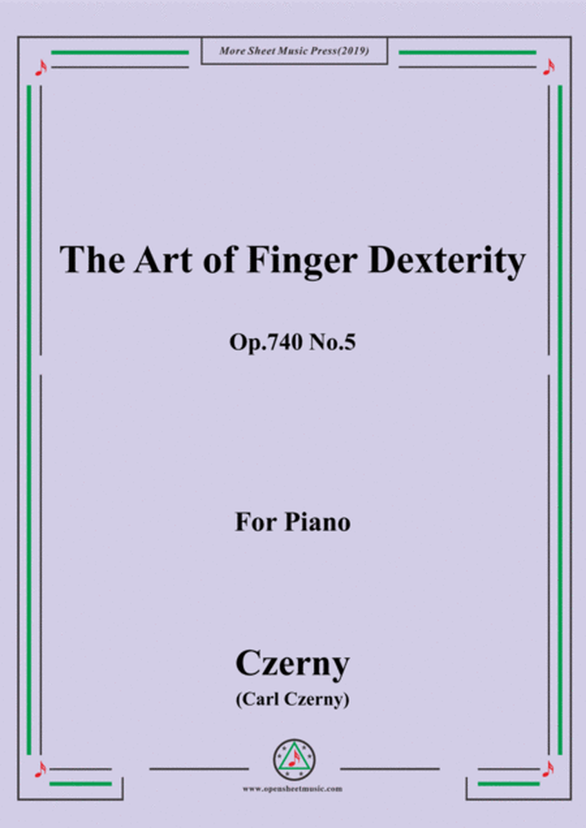 Czerny-The Art of Finger Dexterity,Op.740 No.5,for Piano image number null