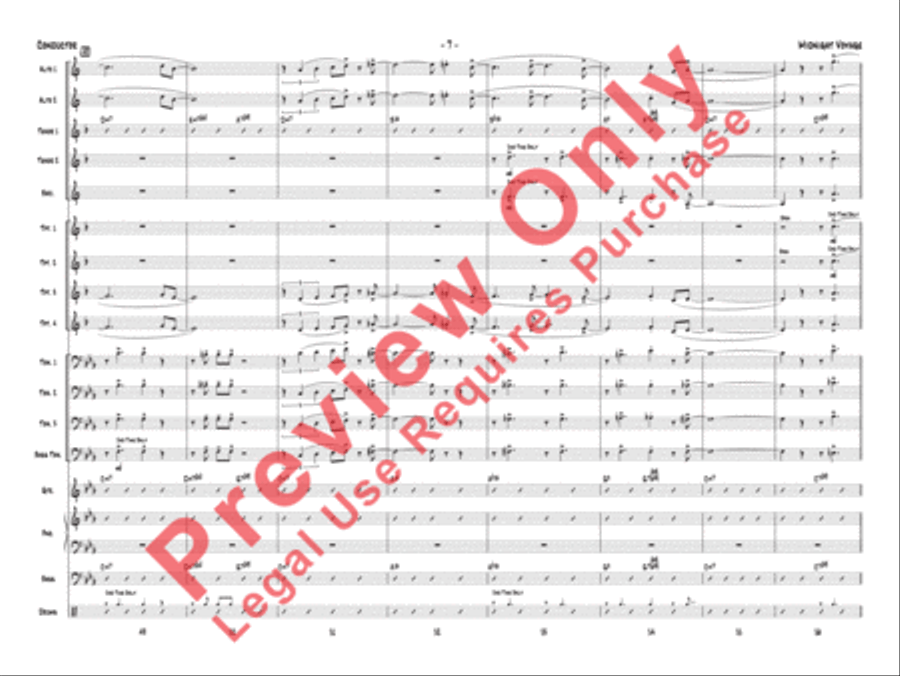 Midnight Voyage (score only) Jazz Ensemble scores gallery preview page 27