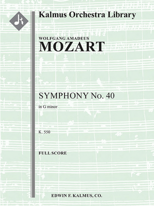 Book cover for Symphony No. 40 in G minor, K. 550