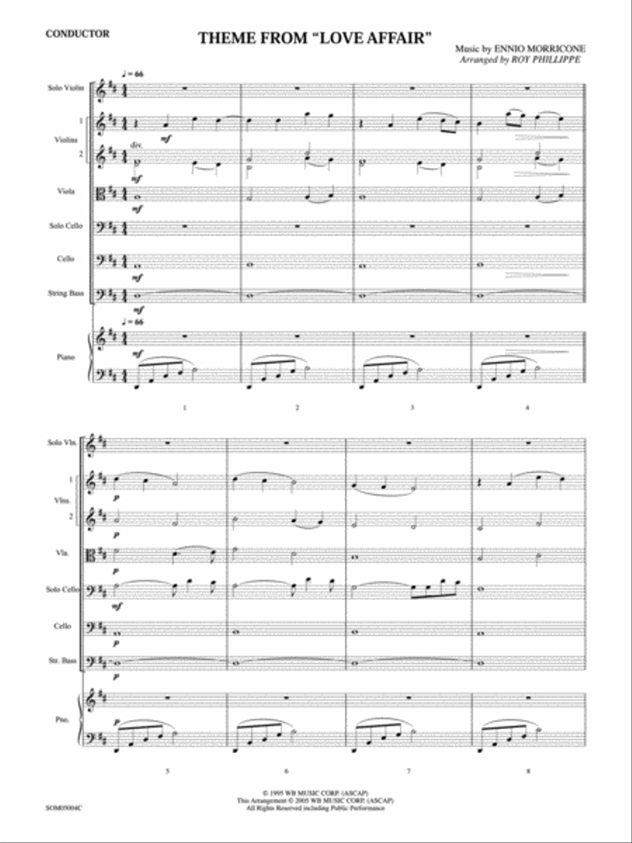 Love Affair, Theme from Love Affair, Theme from String Orchestra scores gallery preview page 2