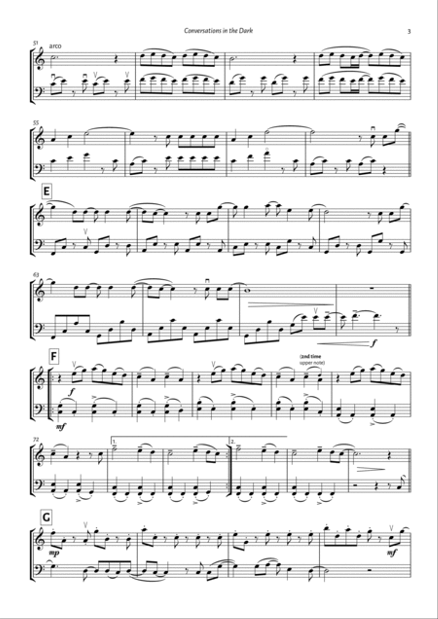 Conversations In The Dark String Duet scores gallery preview page 3