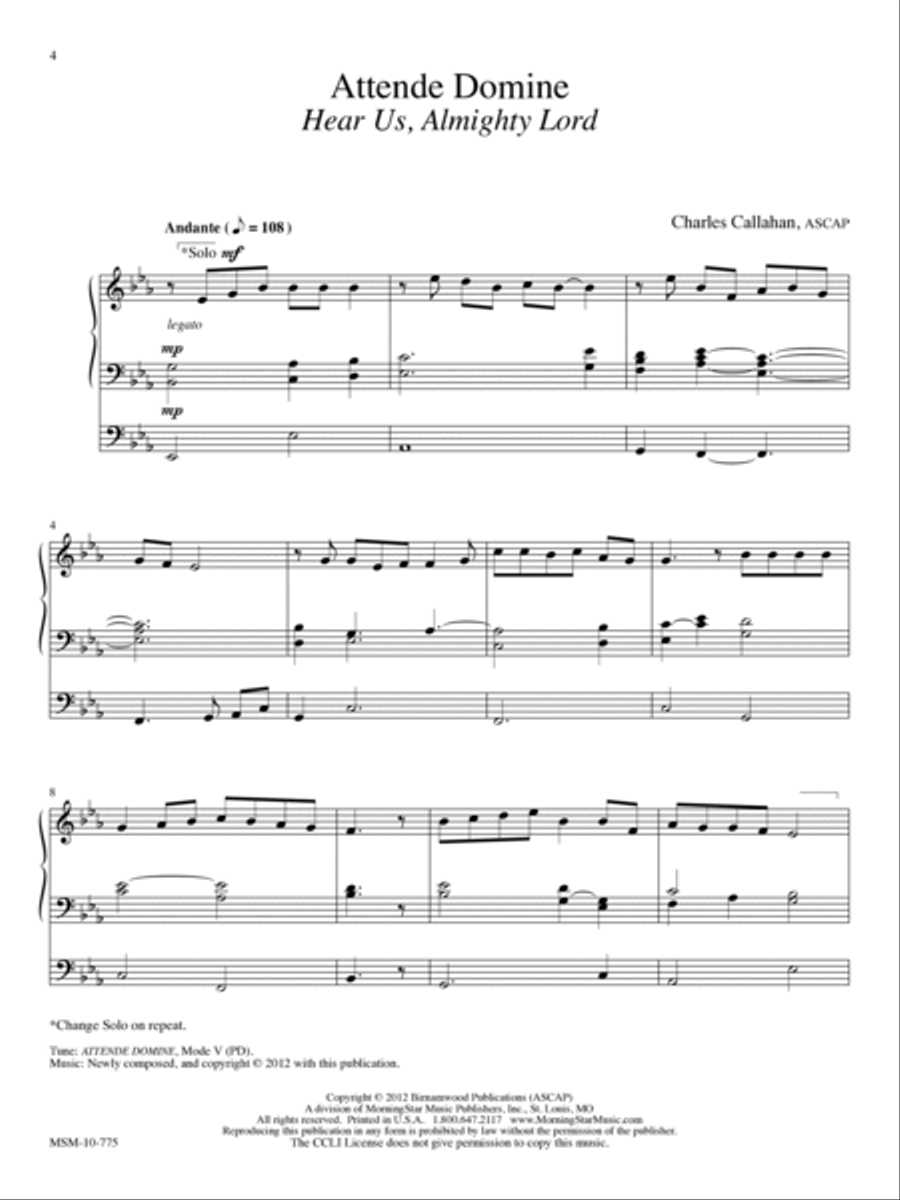 Gregorian Suite for Organ Organ Solo scores gallery preview page 2