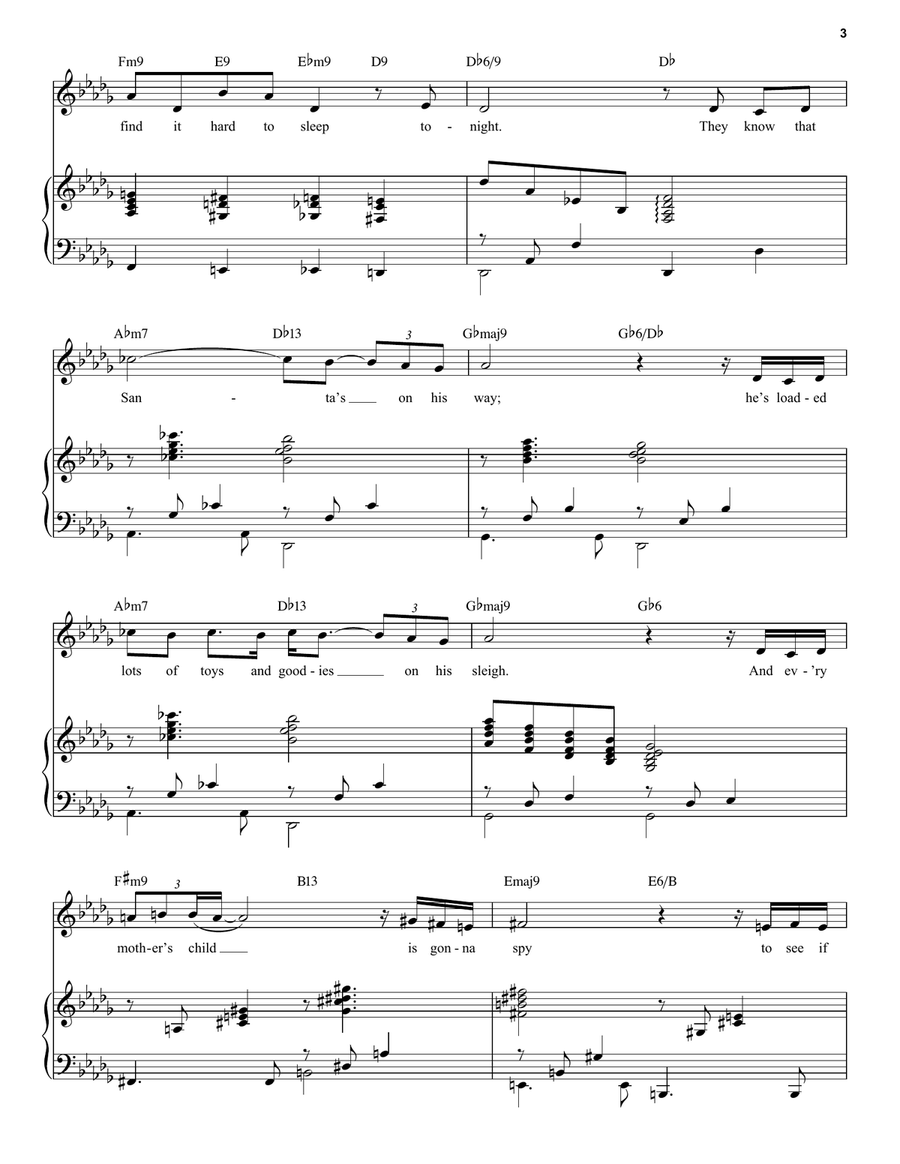 The Christmas Song (Chestnuts Roasting On An Open Fire) Piano, Vocal scores gallery preview page 3