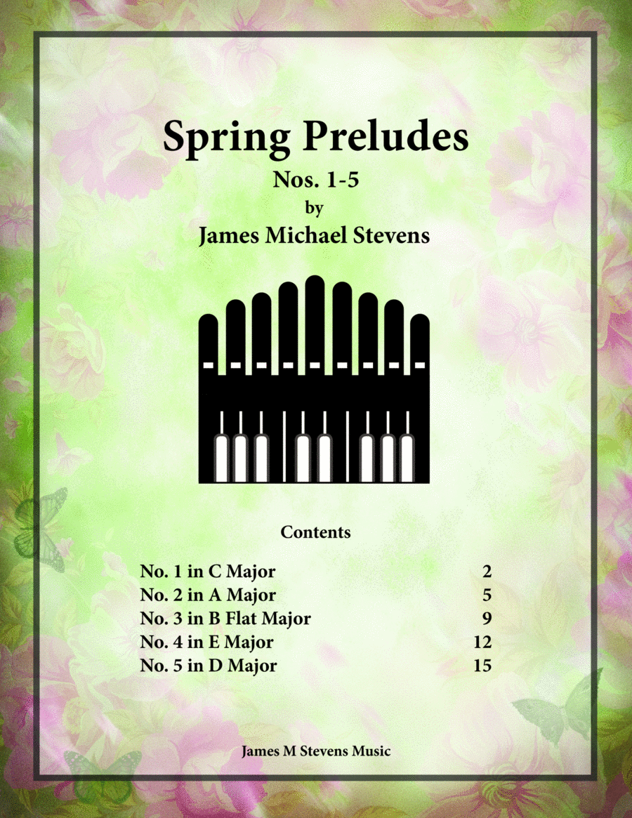 Spring Preludes, Nos. 1-5 - Organ Book Organ Solo scores gallery preview page 1
