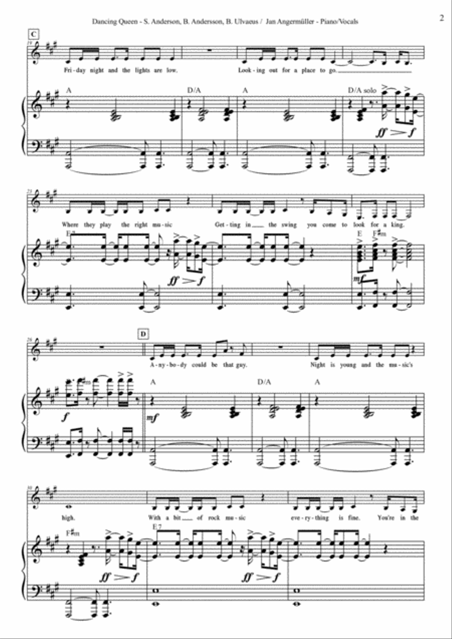 Dancing Queen Voice scores gallery preview page 2