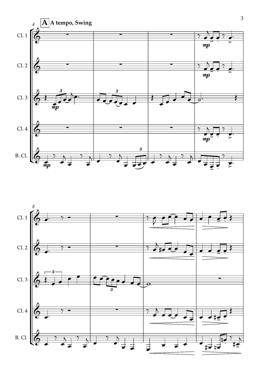 Have Yourself A Merry Little Christmas from MEET ME IN ST. LOUIS Clarinet Choir scores gallery preview page 3