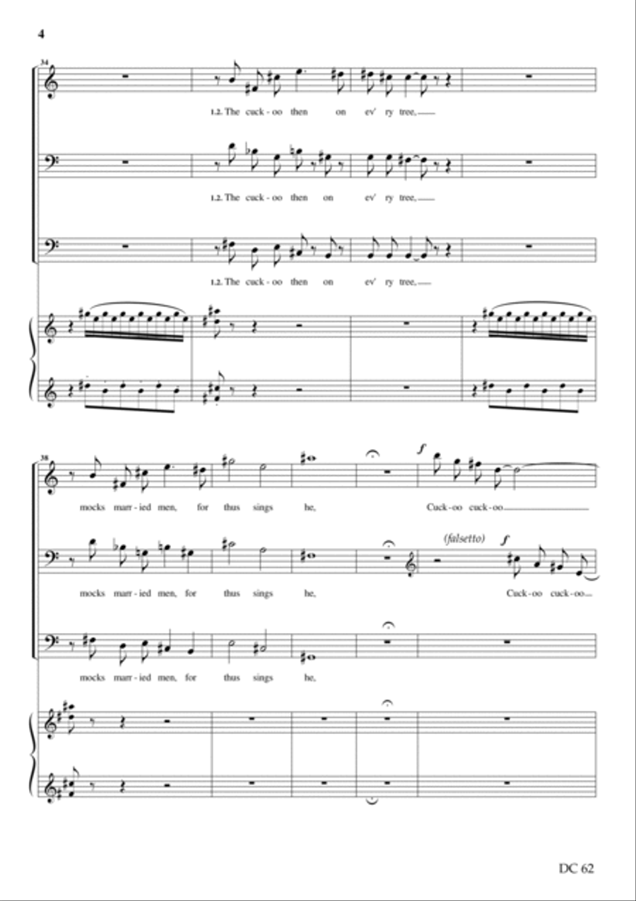 When Daisies Pied and Violets Blue Small Ensemble scores gallery preview page 4