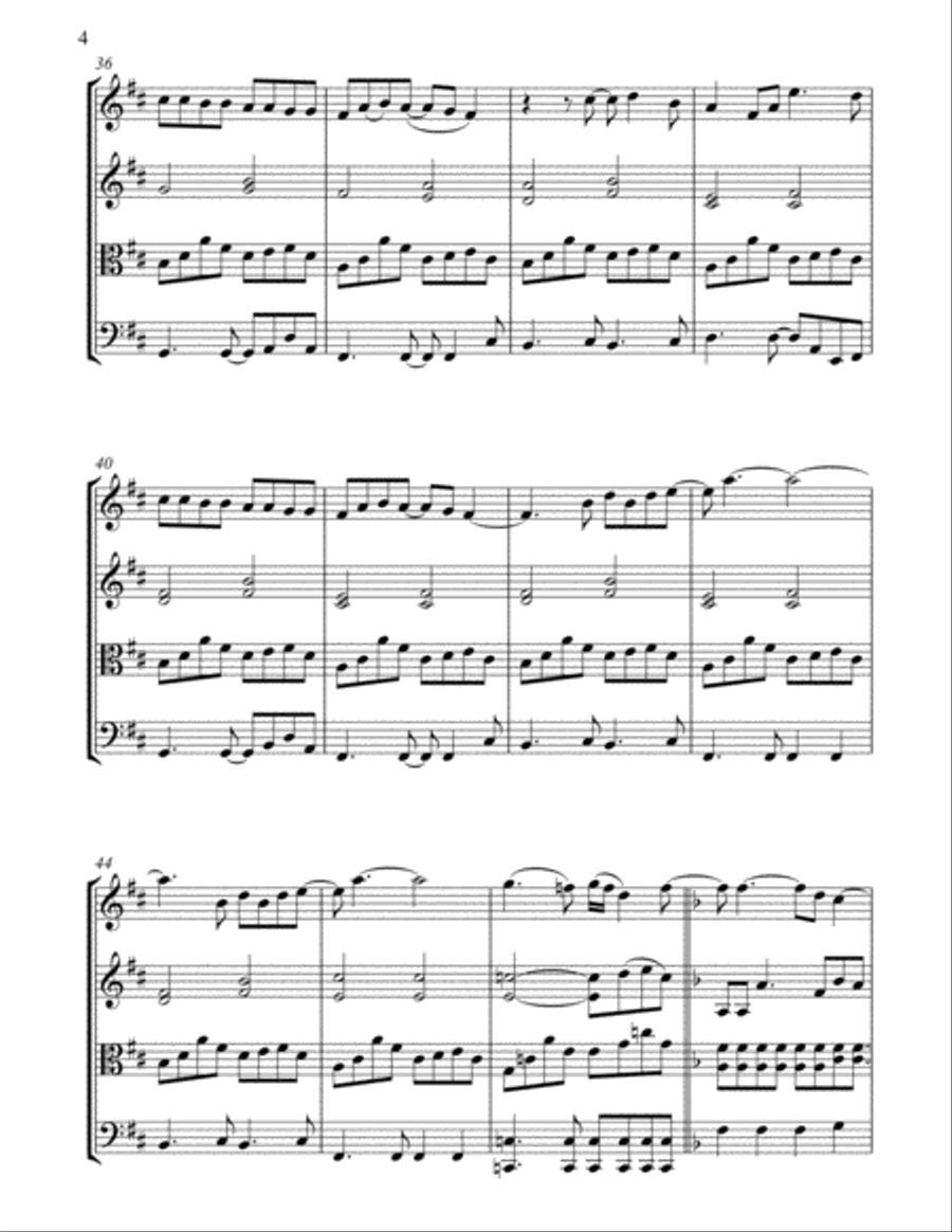 Wouldn't It Be Nice Wouldn't It Be Nice String Quartet scores gallery preview page 4