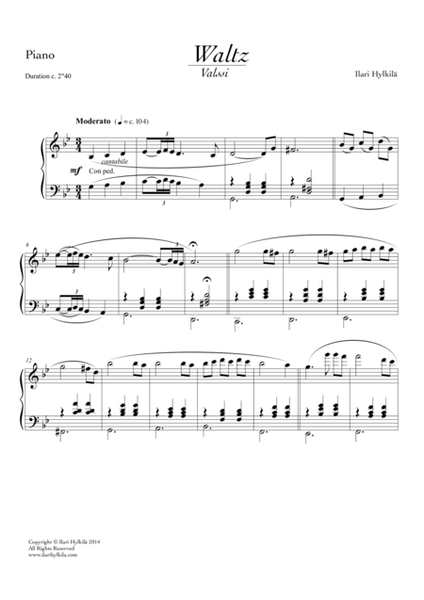 Waltz for piano image number null