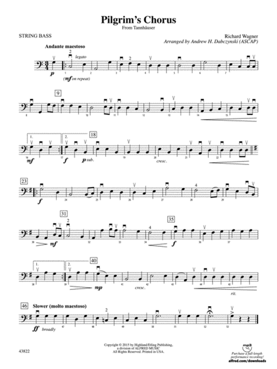 Pilgrim's Chorus (from Tannhäuser): String Bass