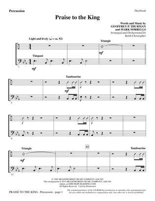 Praise To The King (arr. Keith Christopher) - Percussion