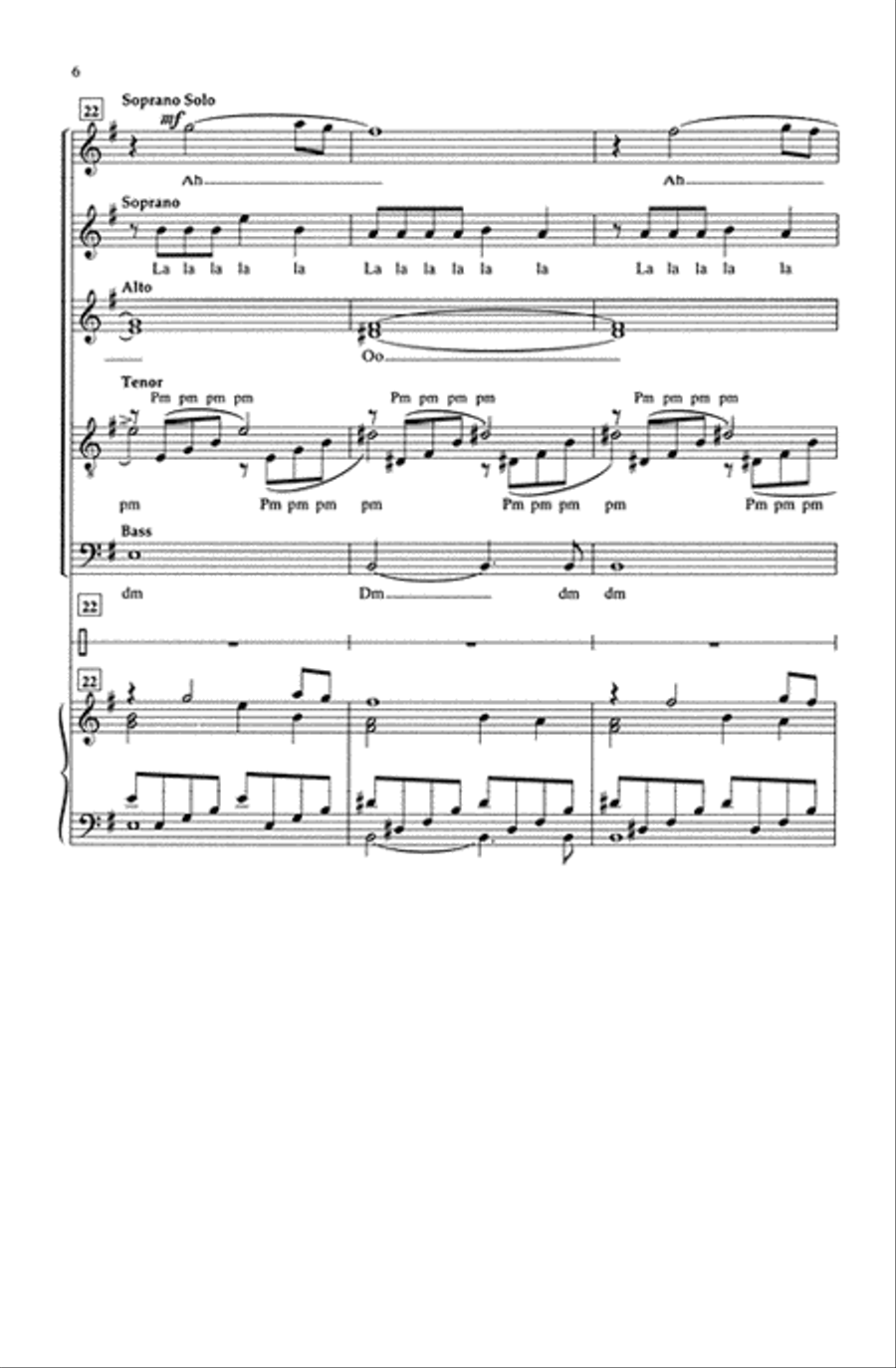 Tango to Evora (SATB) 4-Part scores gallery preview page 5