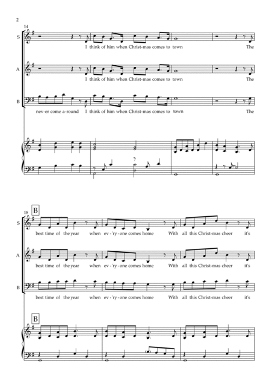 When Christmas Comes To Town 3-Part scores gallery preview page 3