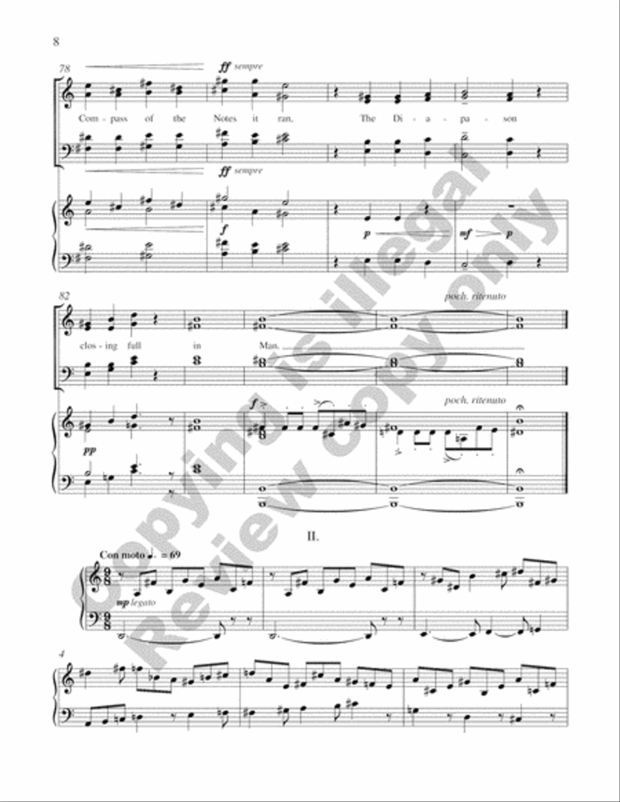 A Song for St. Cecilia's Day 4-Part scores gallery preview page 5