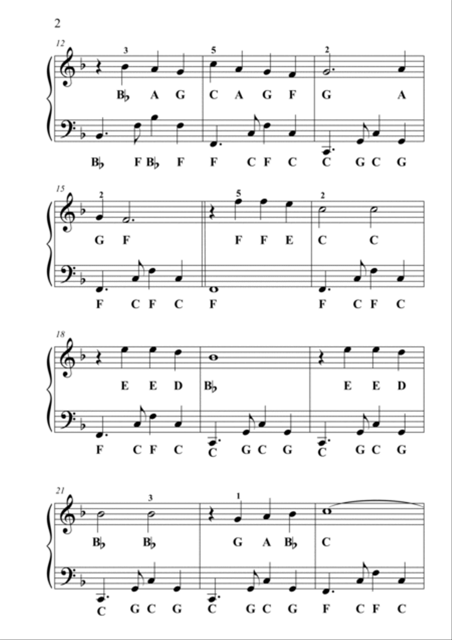 O sole mio Easy O sole mio Easy Easy Piano scores gallery preview page 2