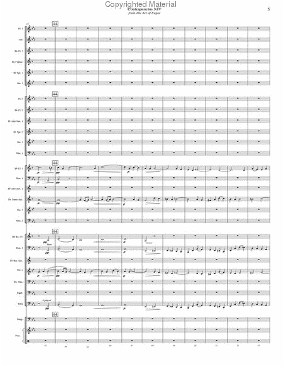 Contrapunctus 14 - STUDY SCORE ONLY Concert Band scores gallery preview page 8