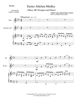 EASTER ALLELUIA MEDLEY (Trio – Oboe, Bb Trumpet/Piano) Score and Parts
