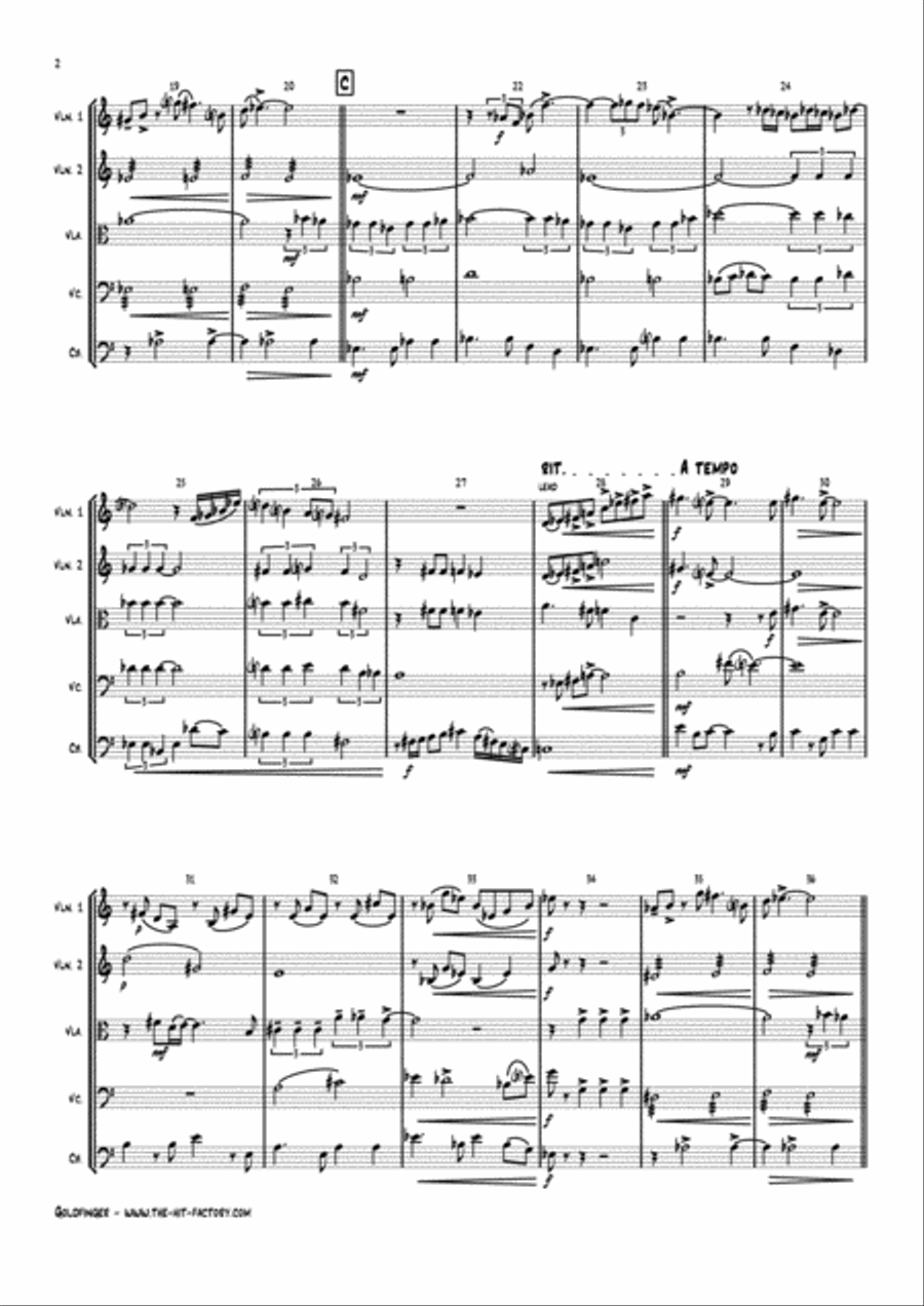 Goldfinger String Quartet scores gallery preview page 2