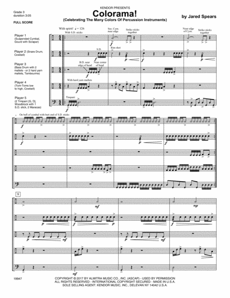 Colorama! (Celebrating The Many Colors Of Percussion Instruments) - Full Score