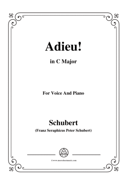 Schubert-Adieu!,in C Major,for Voice&Piano image number null