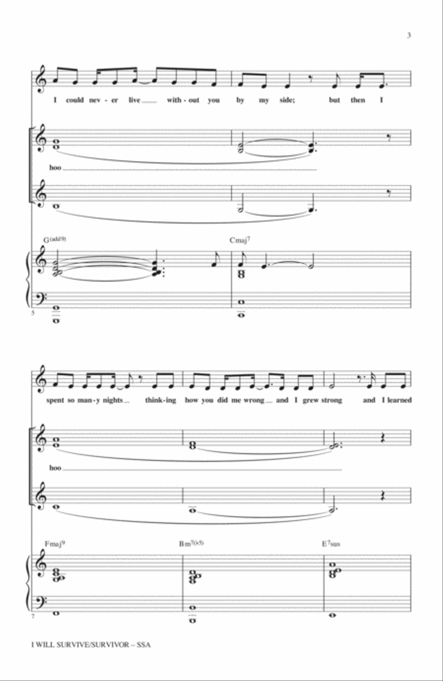 I Will Survive/Survivor (arr. Mark Brymer) SSA scores gallery preview page 2