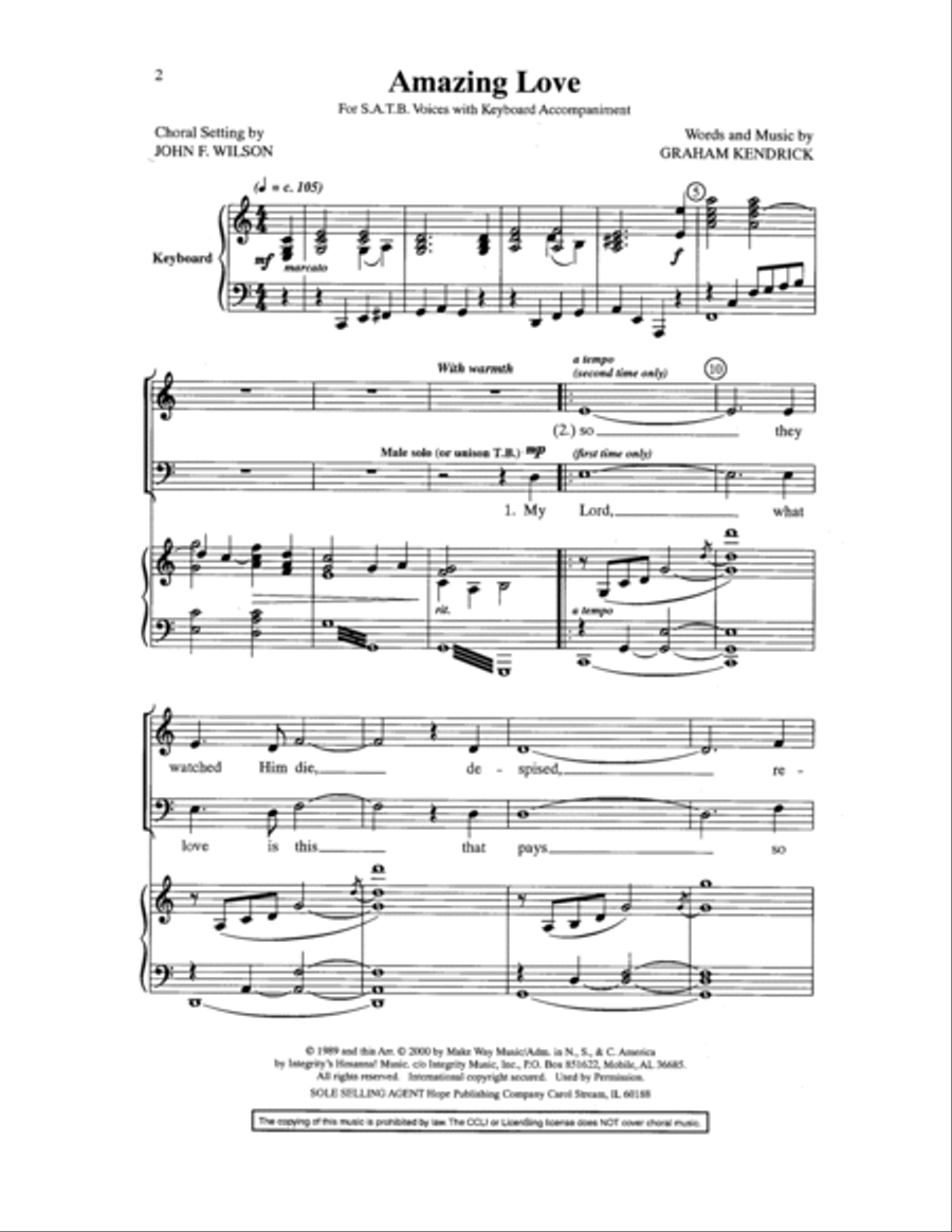 Amazing Love Choir scores gallery preview page 2