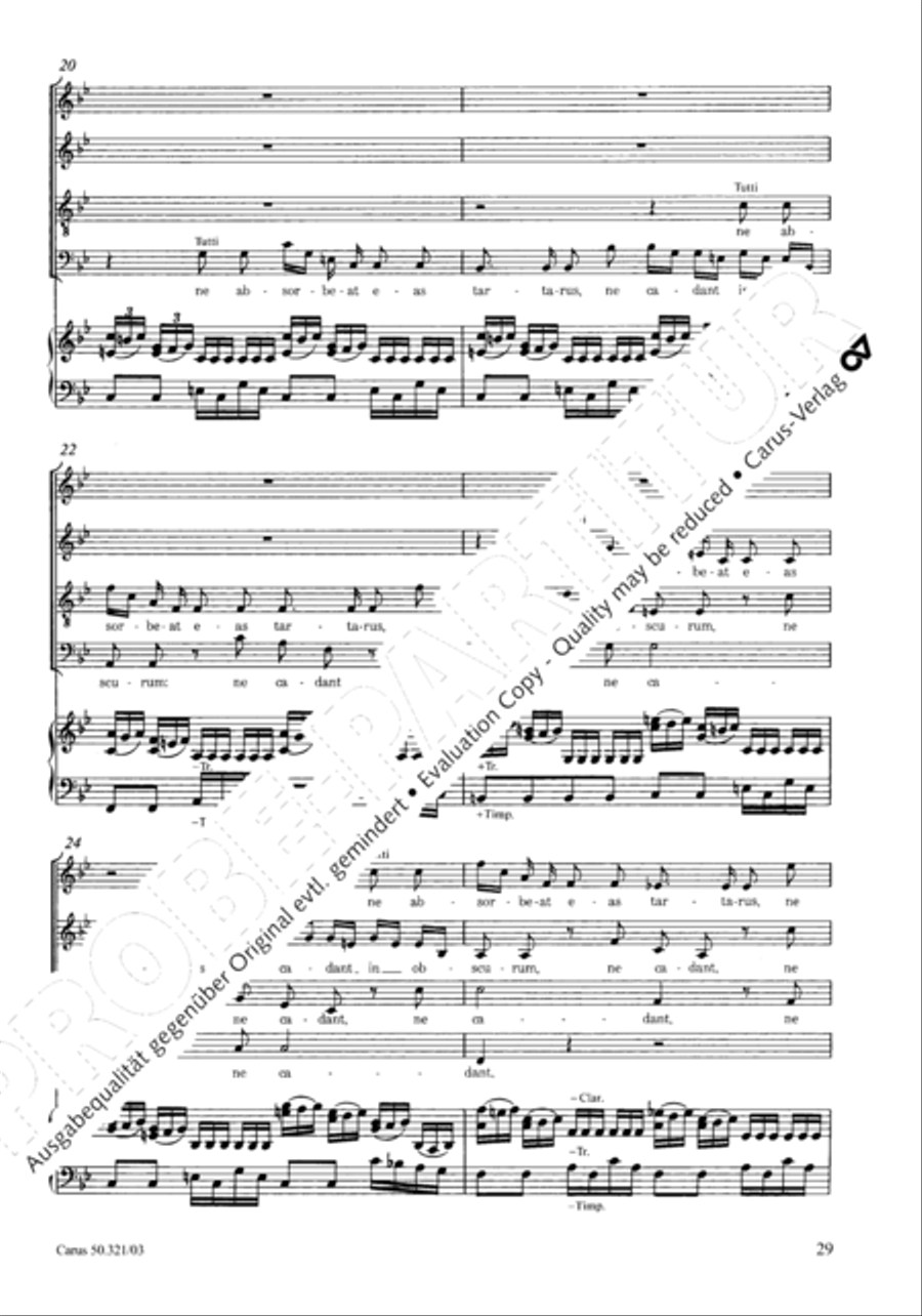 Requiem in C minor 4-Part scores gallery preview page 36