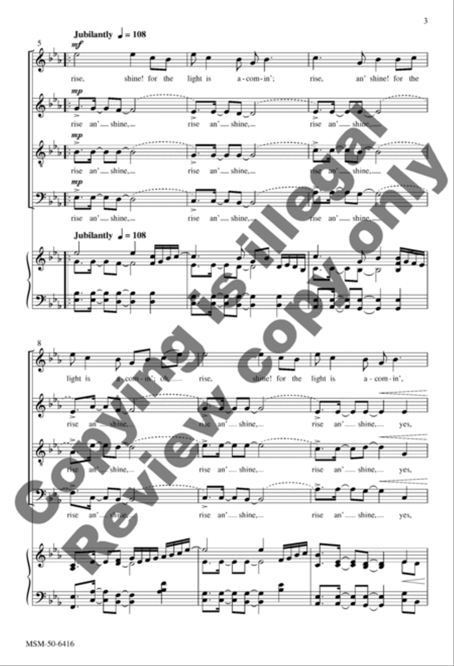 Rise, Shine! Divisi scores gallery preview page 3
